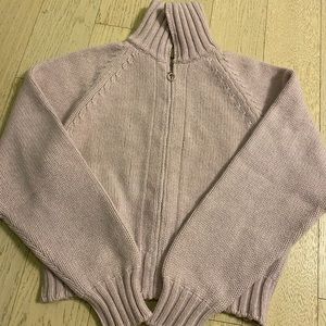 MALO Purple Zip Up Cashmere Sweater